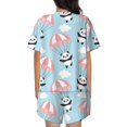 thumbnail image 3 of Rocae Cute Panda Flying in the Sky for Two Piece Sleepwear Pajamas Sets for Women Soft Short-Sleeved Pjs with Lounge Shorts Medium, 3 of 9