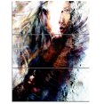 thumbnail image 2 of Femme et Cheval avec Aigle Volant - Impression sur Toile Collage, 2 of 3