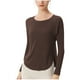 thumbnail image 3 of Tops para salir,Blusa informal de manga larga y cuello redondo para mujer, mezcla de algodón suave, cómoda para usar en casa y en el trabajo, sopatenor, 3 of 8