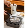 thumbnail image 3 of Stainless Steel Heat Induction Diffuser Plate, NISPOTDOR Cooktop Heat Diffuser Cooking Induction Adapter Simmer Plate with Ergonomic Handle for Milk Coffee Cookware, 5inch, 3 of 7