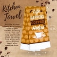 thumbnail image 6 of Coffee Kitchen Towel and Oven Mitt Set, 3-Piece Cotton Dish Towel 25×15 in with Heat-Resistant Oven Mitts 13×7 in, Brown Coffee Decor – Veesway, 6 of 7
