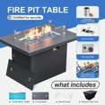 thumbnail image 4 of NICESOUL 7 Pcs Aluminum Outdoor Patio Furniture with Fire Pit Table, Dark Gray, 4 of 7