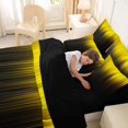 thumbnail image 5 of jejeloiu Gradient Geometric Print 7pcs Bedding Comforter Set For Boy,Yellow Black Ombre Art Queen Bedding Sets For Kids,Reversible, 5 of 7