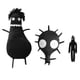 thumbnail image 4 of Muñeco durmiente para niños, juguete de peluche negro de 30 cm, muñeco de peluche negro, muñecos de peluche suaves, respuesta rápida, 4 of 9