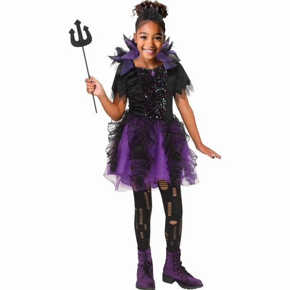 Fun World Girls' Octo Princess Dress Costume - Size 8-10 - Black