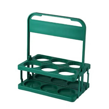 

Hloma Beer Bottle Carrier Foldable Large Space 6 Holes Beverage Delivery Holder with Handle for Grubhub