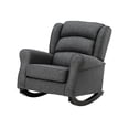 thumbnail image 4 of Gray Fabric Upholstered Rocking Chair | Ideal for Nursery Rooms | Quality Wood and Soft Foam | Meets Comfort Requirements, 4 of 5
