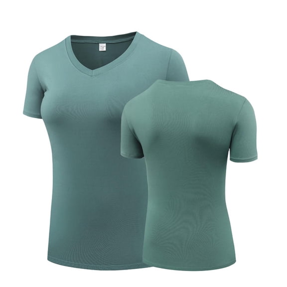 ATOYSOY Women's Casual V Neck Short Sleeve Blouses Soft Comfortable Shirts for Everyday Wear Stylish and Versatile Tops