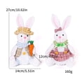 thumbnail image 2 of Juguete de peluche de muñeca de conejito de Pascua, decoración de fiesta navideña de tela suave, adorno lindo para el hogar, dormitorio, sala de estar, 1 pieza, expresión adorable, postura, 2 of 2