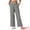 Deep Black Stripe, variant on Women's Flowy Cotton Wide Leg Lounge Pants S Light Gray