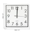 thumbnail image 2 of Uxcell 13x12 Inch Wall Clock, Quartz Battery Operated Silent Non-Ticking Rectangle Wall Clocks, White, 2 of 6