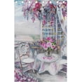 thumbnail image 5 of Coolnut Summer Cafe in Paris Thermal Insulated Blackout Grommet Printed Window Curtain - 84x55 in - 100% Polyester 2 Panels, Stitchingstyles, 5 of 6