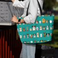 thumbnail image 6 of Defioc Cartoon Dogs Pattern Beach Bag for Women - Large Beach Tote Bag Waterproof Sandproof Swim Pool Bag Everyday Bag Handbags with Zipper, 6 of 6