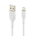 thumbnail image 6 of Belkin BoostCharge Braided Lightning Cable - 3.3ft/1M - MFi Certified Apple iPhone Charger USB to Lightning Cable - iPhone Cable - iPhone Charger Cord - Apple Phone Charger - White, 6 of 6