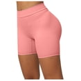 thumbnail image 5 of RYRJJ Biker Shorts for Women High Waist V-Back Butt Lifting Stretch Workout Shorts for Yoga Running Athletic Gym(Pink,S), 5 of 5
