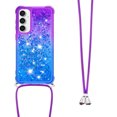 thumbnail image 3 of Funda para Samsung Galaxy S23 FE 5G Brillantina Líquida Divertida Reluciente y con Cristales en Movimiento Cuerpo Cruzado con Cordón Ajustable, 3 of 5
