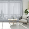 thumbnail image 2 of TIFEE 2 Piece Elegant Solid Sheer Window Curtain Panels Treatment Drapes(55" X 95", Sliver Gray), 2 of 7