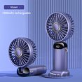 thumbnail image 1 of 2024 New 1800mAh Portable Fan Rechargeable 90° Foldable Fan Mini Air Conditioner Small Fan Air Cooler with LED Digital Display, 1 of 5