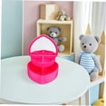 thumbnail image 5 of Heart Shaped Jewelry Box for Built In Makeup Mirror Double Design for Necklace Earring Ring Storage Plastic Jewelry Organizer for Gift, 5 of 5