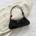 thumbnail image 4 of Bolso de hombro para mujer Bolsos Moda Brillante PU Sólido Bolsos para axilas (Negro) Ehuebsd Para Estrenar, 4 of 9
