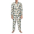thumbnail image 3 of Naloa Cute Bunny Men’s Pajamas Set - Long Sleeve Button Down Sleep Shirt and Pajama Bottoms Sleepwear Set-Medium, 3 of 7