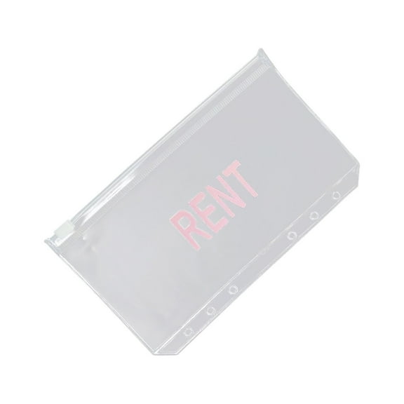 Clear PVC Zipper Envelope for Cash Budgeting and Document Storage, 8.2 x 5.8 Inch Water-Resistant Pouch for Home, Office, and School Use