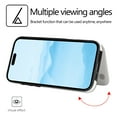 thumbnail image 2 of Allytechgroup Slim Wallet Case for iPhone 16 Plus, Flip PU Leather Kickstand Card Slots Case, Double Magnetic Buttons Shockproof Full Body Protection Durable Case for Women Men, White, 2 of 8