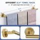 thumbnail image 4 of Barra De Toalla De Oro Cepillado Toalleros De 30 Pulgadas Para Baño Montado En La Pared Soporte De Toalla De Baño De Acero Inoxidable Sus304 Longitud Total Barras De Toalla De 32,4 Pulgadas, 4 of 5