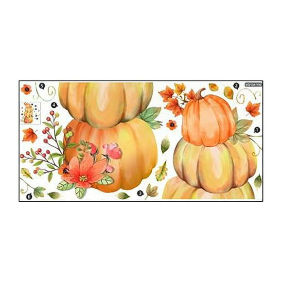 Maple Leaf Wall Sticker Pumpkin Wall Sticker Home Wallpaper Decorating Living Room Bedroom
