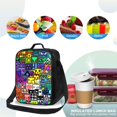 thumbnail image 4 of Saiise Geometry Dash Print Lunch Box for Men Women Adults Lunch Bag for Office Work Picnic - Reusable Portable Lunchbox, 4 of 8