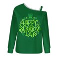 thumbnail image 5 of Débardeurs Mignons pour les Femmes de la Mode Sweat-Shirt Imprimé Jour de St.Patrick Manches Longues Graphique Chemise Pull Tops, 5 of 5