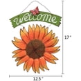 thumbnail image 4 of Metal Sunflower Welcome Sign Front Door Decor Hanging Welcome Sign Sunflower Garden Decor Indoor Outdoor Signs and Decor, 4 of 6