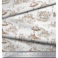 thumbnail image 3 of Soimoi Poly Georgette Fabric Yacht & Architecture Structure Architectural Print Fabric by The Yard 52 Inch Wide, 3 of 3