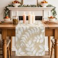 thumbnail image 2 of Table Runners 120 Inches Long Dress Scarves, Cream Leaves Farmhouse Coffee/Dining/Kitchen Table Decor Table Runner for Living Room, Farmhouse Botanical Branch Vintage Modern 13x120 Inch, 2 of 9