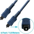 thumbnail image 2 of Steren 3ft Blue Toslink Digital Optical Audio Cable - Pristine Sound Quality for Your Home Theater and Audio Systems, 2 of 10