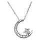 thumbnail image 3 of Collar para Mujer de Luna y Estrella con Zirconia Cúbica LuckyLy, Baño de Oro 14k o Rodio Color Plata plateado UNITALLA, 3 of 8
