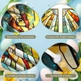 thumbnail image 4 of Stained Glass Design Cross Banner Colorful Pattern Christian Backdrop Religious Art Vintage Spiritual Background for Church Service Religious Ceremony Worship Gathering, 4 of 9
