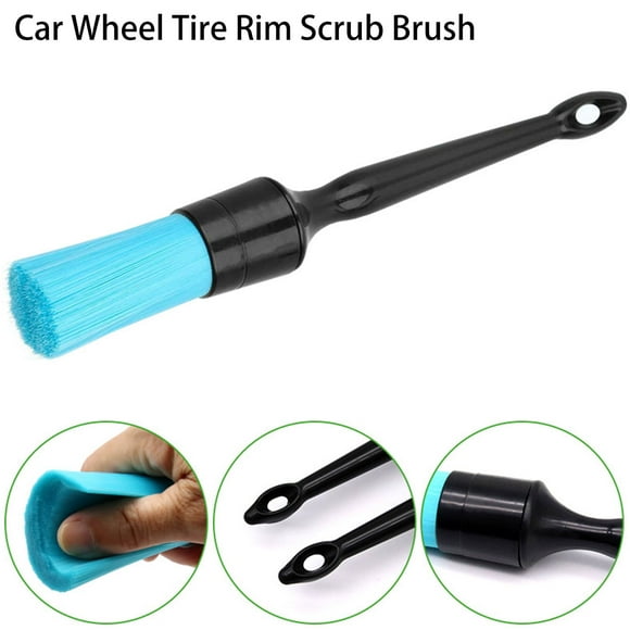 ODOMY Car Detailing Brush Set, 1 Pack 9.84in Comfortable Grip and Scratch-Free Cleaning Brush for Car Interior or Exterior, Wheels, Tires, Engine Bay, Leather Seats, Door Panels, Emblems