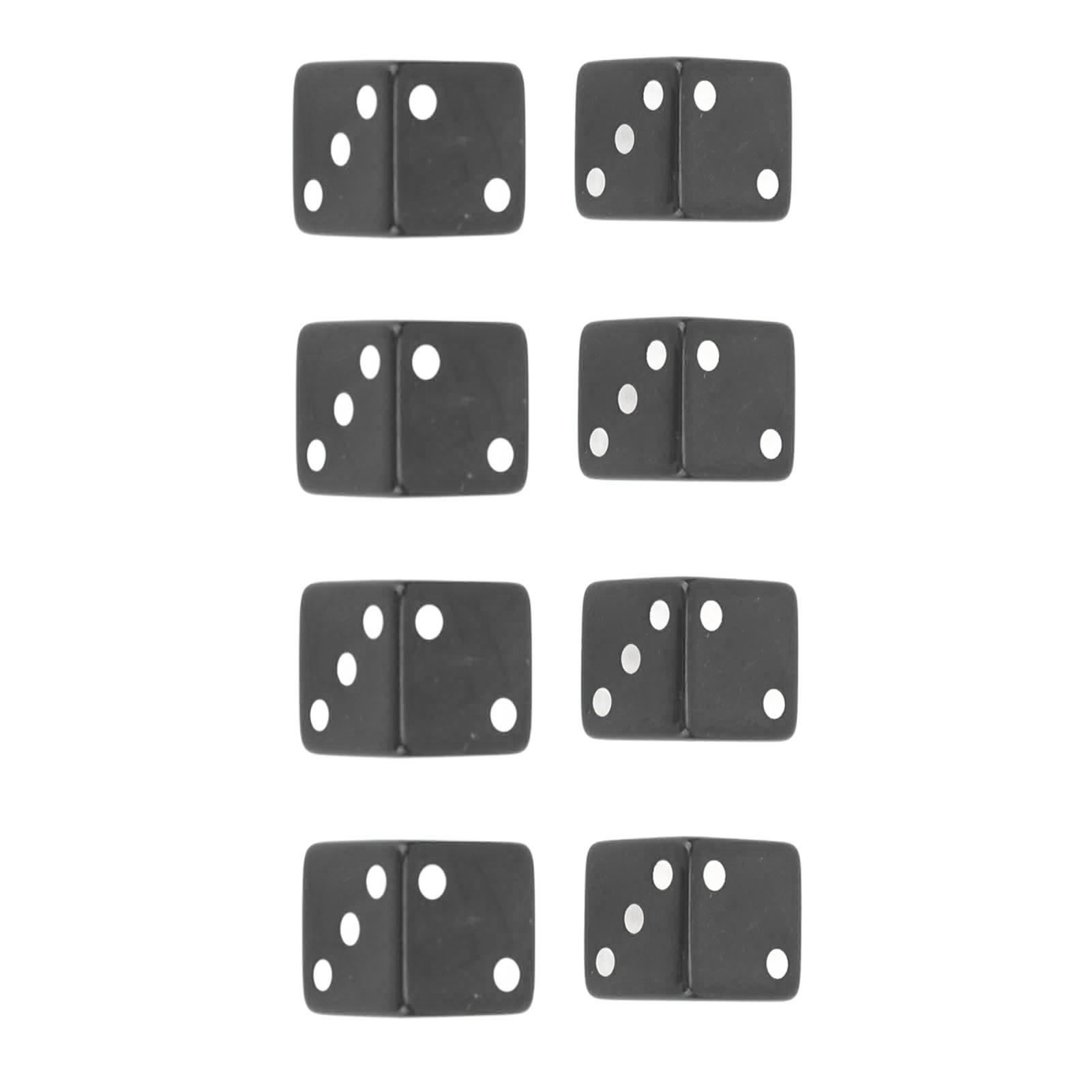 MAYUJIAA 8pcs 6 Sided Dice Set Educational Square Corner Dice