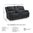 thumbnail image 3 of Signature Design by Ashley Draycoll Power Reclining Loveseat in Slate, 3 of 13