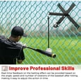 thumbnail image 3 of Portable Baseball Swing Hitting Trainer with Auto-Reset Tethered Ball, Solo Softball Batting Training System for All Ages, Alloy Steel Frame & Instant Fence Setup, 3 of 5