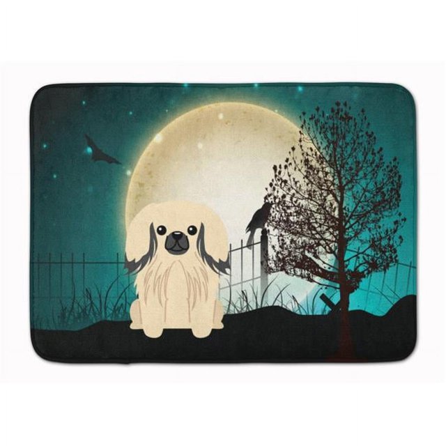 Carolines Treasures BB2296RUG Halloween Scary Pekingnese Cream Machine Washable Memory Foam Mat