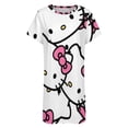 thumbnail image 4 of Hello Kitty Nightgowns for Women Short Sleeve Night Gown Soft Sleep Shirts Women's Sleepwear Print Sleep Dress, 4 of 7