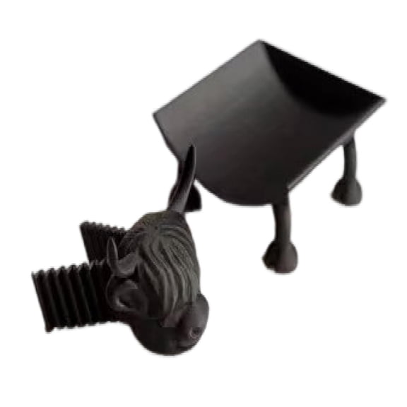 OIUR Funny Toilet Paper Holder Simple Installation 3D Printed Cow Design Free Standing Bathroom Toilet Roll Holder Tissue Paper Organizer
