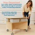 thumbnail image 4 of ECR4Kids Mobile Collaboration Table with Storage, Multipurpose Furniture, Natural, 4 of 9