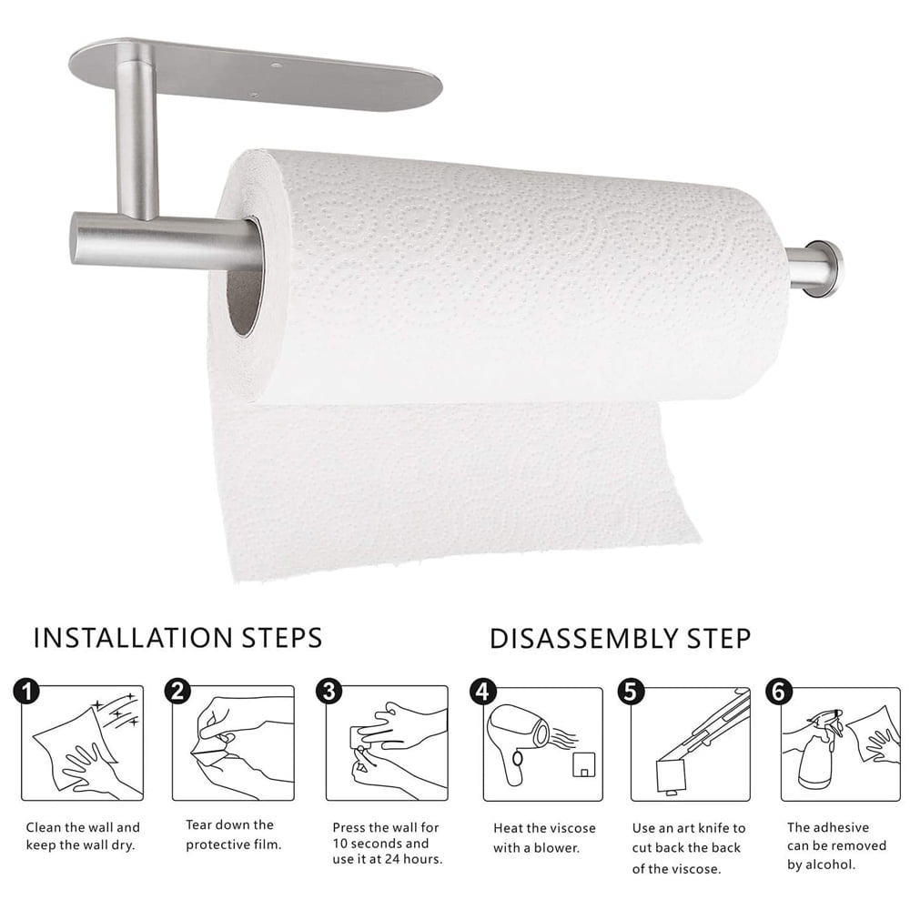 Self-adhesive Paper Towel Holder - Black - Bed Bath & Beyond - 39188343