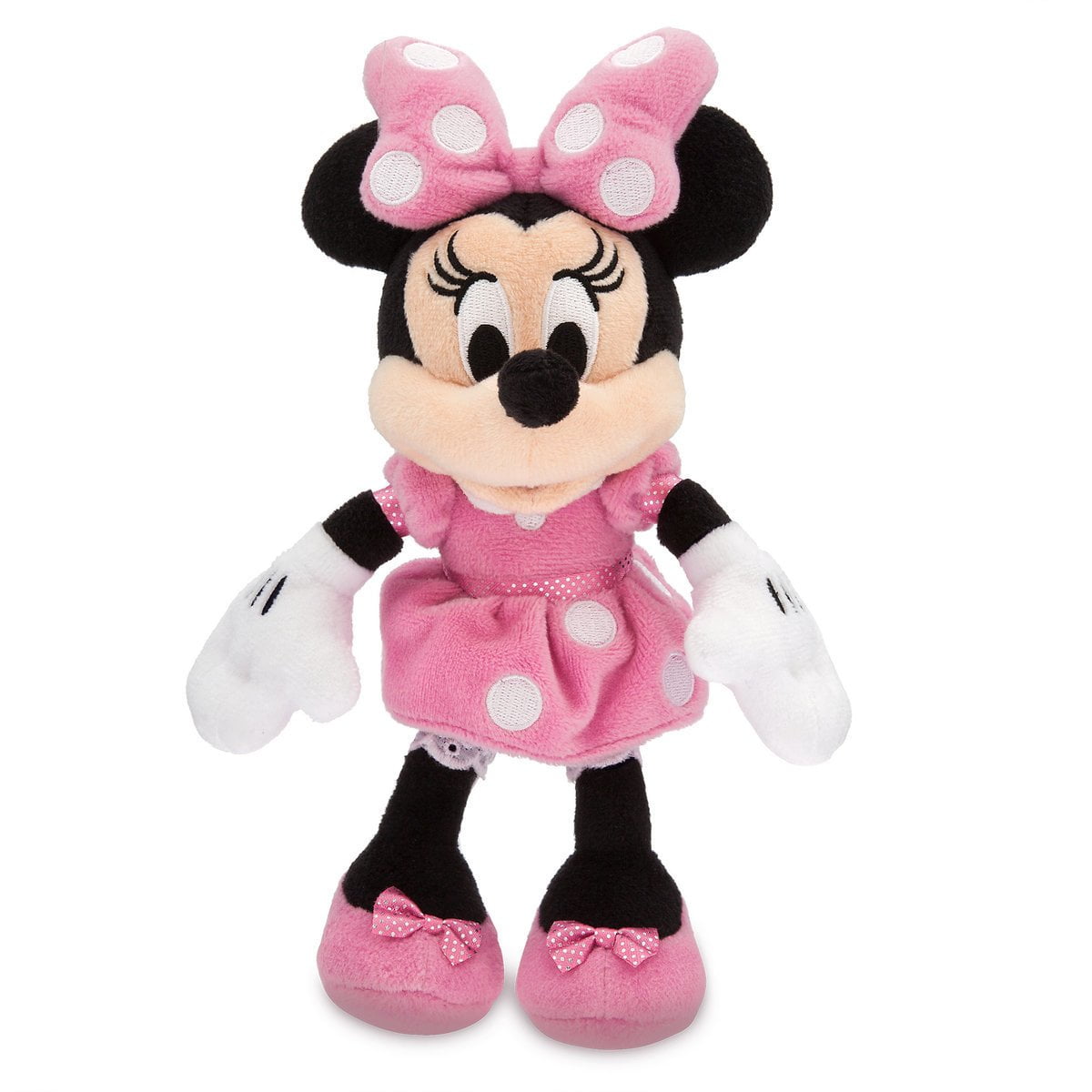 New Disney Store Clubhouse Minnie Mouse Bean Bag Plush 9" Pink Doll