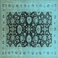 thumbnail image 1 of Ahgly Company Indoor Square Oriental Light Blue Industrial Area Rugs, 5' Square, 1 of 4