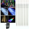thumbnail image 4 of ZOELNIC 30CM 8 Tubes 192 LED Meteor Shower Rain Lights Waterproof Falling String Lights for Wedding Party Christmas New Year Decoration Warm White, 4 of 5
