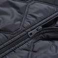 thumbnail image 5 of Mifsaly Quilted Bomber Jacket Men Full Zip Lightweight Puffer Coat Diamond Stitch Long Sleeve Casual Warm Outerwear for Fall Winter Travel Work Everyday Blue,XL, 5 of 8